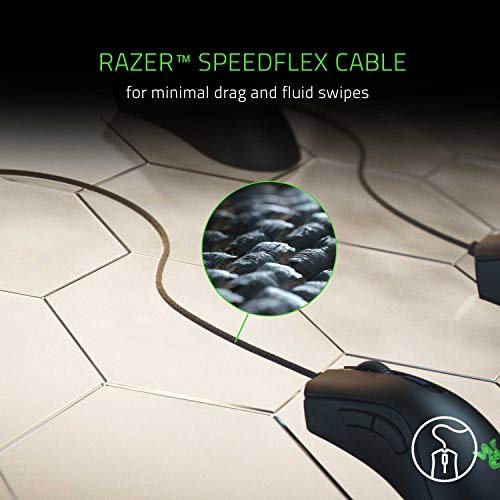 Razer DeathAdder V2 Mini - Kabelgebundene Gaming Maus mit rutschfestem Grip-Tape für PC / Mac (Ultraleicht, Speedflex-Kabel, Sensor mit 8500 DPI, Chroma RGB Beleuchtung) Schwarz Bild 5