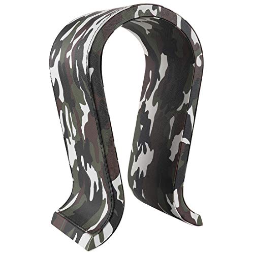 GEEKRIA Camo Gaming-Headset-Ständer, Veganer Ledersockel aus Holz, Omega-Kopfhörerhalter für den Schreibtisch, Display-Rack für Over-Ear, kompatibel mit JBL, HyperX, Razer, Turtle Beach, Sony PS5 Bild 3