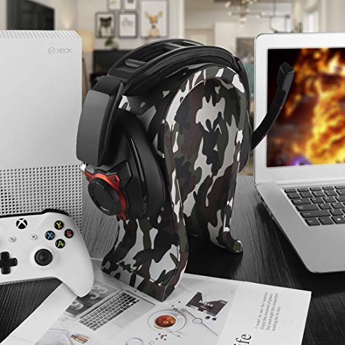 GEEKRIA Camo Gaming-Headset-Ständer, Veganer Ledersockel aus Holz, Omega-Kopfhörerhalter für den Schreibtisch, Display-Rack für Over-Ear, kompatibel mit JBL, HyperX, Razer, Turtle Beach, Sony PS5 Bild 6