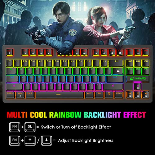 Tastatur- und Maus-Set mit Mauspad, ultraleichte G-Pro-Maus mit Wabenschale, TKL-Tastatur, Schwarze mechanische Tastaturen, Mäuse, RGB-Tastatur-Mauspad Bild 4