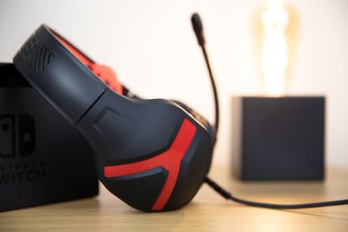 Konix Mythics Nemesis Kabelgebundenes Gaming Headset für Nintendo Switch - 45° Mikrofon - 1,5 m Kabel - 3,5 mm Klinkenstecker - Schwarz und Rot Bild 5