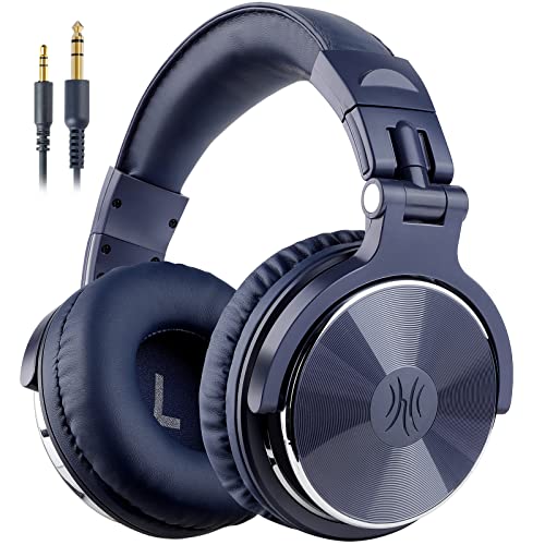 OneOdio Over Ear Kopfhörer mit Kabel, 50mm Treiber, Bassklang, 6.35 & 3.5mm Klinke, Share-Port, Geschlossene Studio Headphones für DJ, Podcast, Monitor, Handy, PC, MP3/4 (Pro-10 Blau) Bild 1