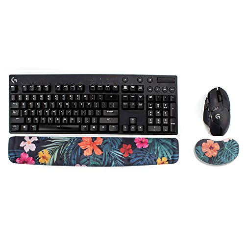 BRILA Handgelenkauflage aus Memory-Schaum für Maus und Tastatur, Kissen-Set für Computer, Laptop, Büroarbeit, PC-Gaming – Massagelöcher-Design – einfaches Tippen Handgelenkschmerzlinderung Bild 6