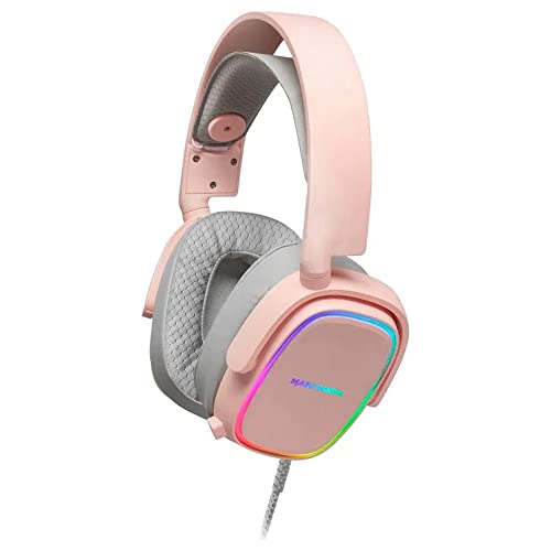 Mars Gaming MHAX, RGB Gaming-Headset, Abnehmbares Mikrofon, HiFi-Kopfhörer, Windows/PS4/PS5/XBOX ONE/Xbox Series X|S/Mac/Switch/Switch 2/Smartphone/Tablet, Rosa Bild 5