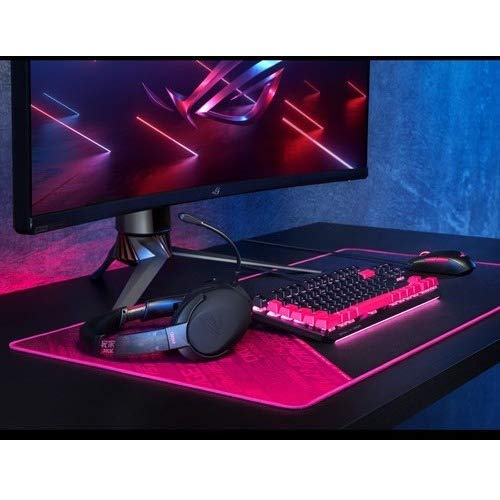 ASUS ROG Strix Go 2.4 Electro Punk Wireless Gaming Kopfhörer mit USB-C 2,4 GHz Adapter | Ai Powered Noise-Cancelling Mikrofon | Over-Ear Kopfhörer für PC, Mac, Nintendo Switch und PS4 Bild 2