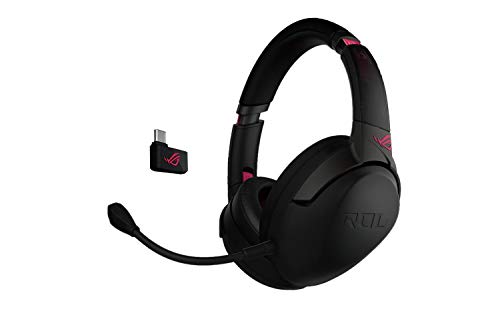 ASUS ROG Strix Go 2.4 Electro Punk Wireless Gaming Kopfhörer mit USB-C 2,4 GHz Adapter | Ai Powered Noise-Cancelling Mikrofon | Over-Ear Kopfhörer für PC, Mac, Nintendo Switch und PS4 Bild 4