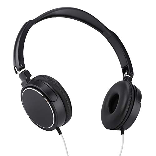 ASHATA Kabelgebundenes Headset, automatische FM-Suche, Faltbare Kopfhörer mit Geräuschunterdrückung von 93 dB, hautfreundliche Ohrpolster für den Reisesport Bild 1