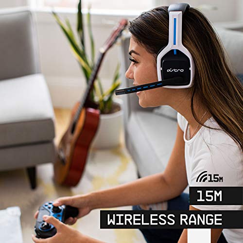 ASTRO Gaming A20 Wireless Headset Gen 2 für PlayStation 5, PlayStation 4, PC und Mac – Weiß / Blau Bild 2