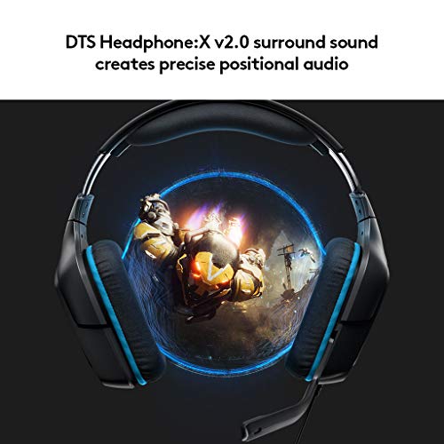 Logitech G432 kabelgebundenes Gaming-Headset, 7.1 Surround Sound, DTS Headphone:X 2.0 + Logitech G512 mechanische Gaming-Tastatur, GX-Brown Taktile Switches, LIGHTSYNC RGB-Beleuchtung Bild 4