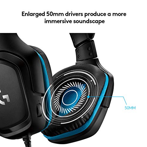 Logitech G432 kabelgebundenes Gaming-Headset, 7.1 Surround Sound, DTS Headphone:X 2.0 + Logitech G502 HERO High-Performance Gaming Maus, HERO 16000 DPI Optischer Sensor, RGB-Beleuchtung Bild 7