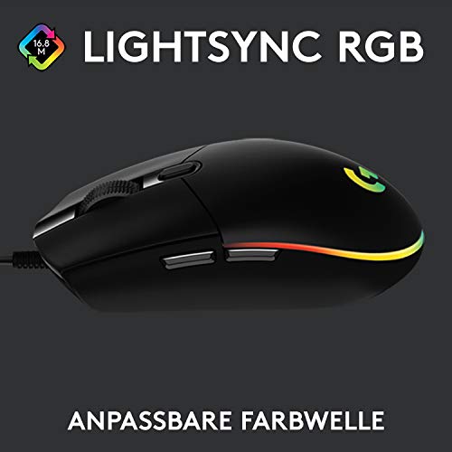 Logitech G213 Prodigy Gaming-Tastatur, RGB-Beleuchtung, Programmierbare G-Tasten + Logitech G203 Gaming-Maus mit anpassbarer LIGHTSYNC RGB-Beleuchtung, 6 programmierbare Tasten Bild 5