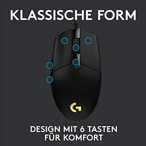 Logitech G213 Prodigy Gaming-Tastatur, RGB-Beleuchtung, Programmierbare G-Tasten + Logitech G203 Gaming-Maus mit anpassbarer LIGHTSYNC RGB-Beleuchtung, 6 programmierbare Tasten Bild 7