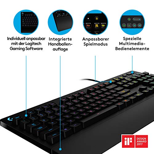 Logitech G213 Prodigy Gaming-Tastatur, RGB-Beleuchtung, Programmierbare G-Tasten + Logitech G432 kabelgebundenes Gaming-Headset, 7.1 Surround Sound, DTS Headphone:X 2.0 Bild 2