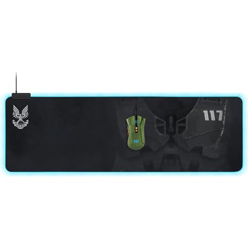 Razer Goliathus Gaming-Mauspad, erweitertes Chroma, anpassbare RGB-Beleuchtung, weiches Stoffmaterial, ausgewogene Kontrolle und Geschwindigkeit, rutschfeste Gummiunterseite, Halo Infinte Edition Bild 1