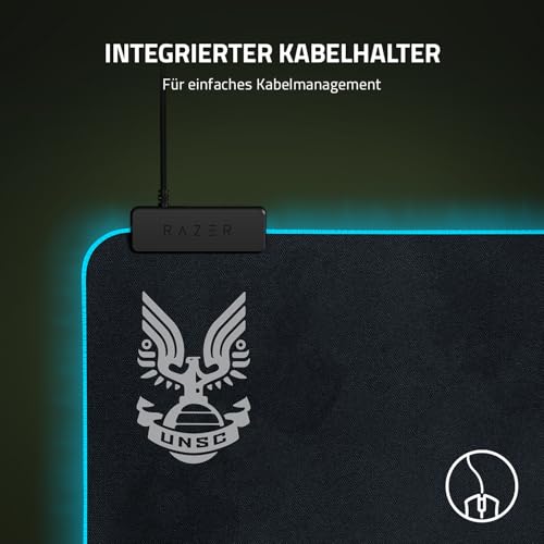 Razer Goliathus Gaming-Mauspad, erweitertes Chroma, anpassbare RGB-Beleuchtung, weiches Stoffmaterial, ausgewogene Kontrolle und Geschwindigkeit, rutschfeste Gummiunterseite, Halo Infinte Edition Bild 7