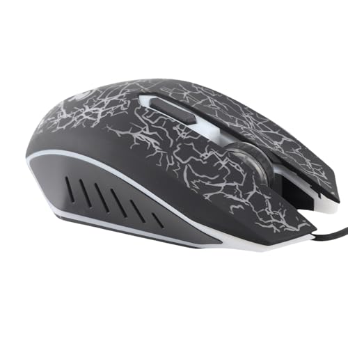 Dpofirs A70 Professional Wired Gaming Mouse, Universelle Optische USB Gaming Maus mit Bunt Atmendem LED Licht, Ergonomische 6 Tasten Maus, DPI 800 2000 Einstellbar, PC Maus(schwarz) Bild 1