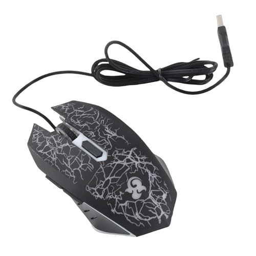Dpofirs A70 Professional Wired Gaming Mouse, Universelle Optische USB Gaming Maus mit Bunt Atmendem LED Licht, Ergonomische 6 Tasten Maus, DPI 800 2000 Einstellbar, PC Maus(schwarz) Bild 5