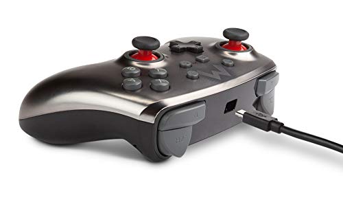 Verbesserter Kabelgebundener PowerA Controller für Nintendo Switch – Mario Silver, Gamepad, Game-Controller, Kabelgebundener Controller, Offiziell Lizenziert Bild 3