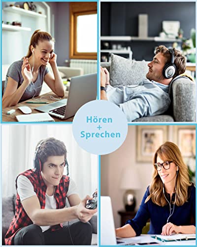 MillSO Klinke auf USB Adapter USB Soundkarte Extern auf 3.5 mm 4-polige TRRS Buchse (Audio und Mikrofon), Aux Audio Konverter Adapter für Kopfhörer, Lautsprecher, PC, Laptop, Desktop, PS4, PS5-28cm Bild 4
