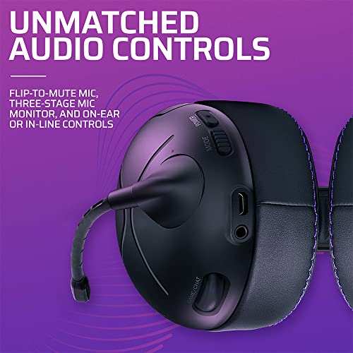 Victrix Gambit Schwarz drahtlos and verkabelt Gaming Kopfhörer mit Mic - PlayStation PS4, PS5 - Esports-Ready Pro Audio, Noise Cancelling Microphone, Ultra-Komfort Over the Ear Kopfhörer Bild 6