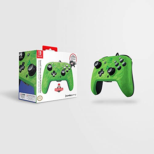 PDP Gaming Faceoff Deluxe+ verkabelt Switch Pro Controller - Grün Camo - Offiziell Lizenziert durch Nintendo - Customizable buttons and paddles - Ergonomic Controllers Bild 3