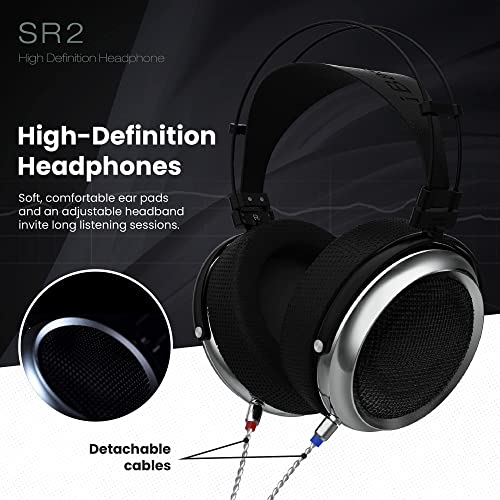iBasso SR2 High Definition Audiophile Open-Back Kopfhörer, Over-the-Ear Kopfhörer mit Kabeladapter Bild 3