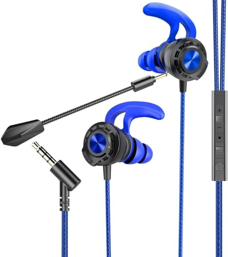 BENGOO G16 Gaming-Ohrstöpsel Mit Dual-Mikrofon, Stummschalt- und Lautstärkeregler - In-Ear Headset für PC, Handy, PS4, 5, PlayStation, 3.5-mm-Klinkenstecker Bild 1