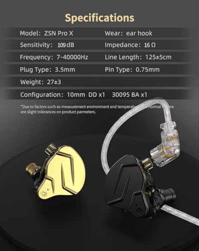 CCA KZ ZSN Pro X In Ear Kopfhörer 1BA 1DD Stereo Earbuds Kopfhörer HiFi Sport Gaming 3.5 mm Wagenheber Kopfhörer Komfort Verschleiß für Telefon Computer Tablet Bild 7