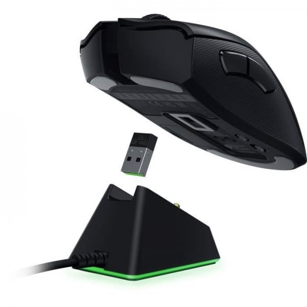Razer DeathAdder V2 Pro - Kabellose Gaming-Maus mit klassenbester Ergonomie mit 20K DPI Focus+ Sensor (Optische Maus-Switches, 70 Stunden Akku-Laufzeit, 3 Verbindungsmodi) Schwarz Bild 4