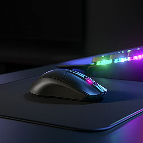 SteelSeries Rival 3 Wireless - Kabellose Gaming-Maus - Über 400 Stunden Akkulaufzeit - Dual Wireless 2.4 GHz und Bluetooth 5.0 - 60 Millionen Klicks, Schwarz Bild 2