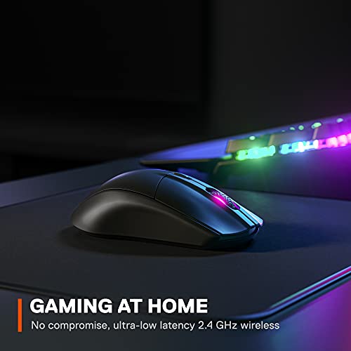 SteelSeries Rival 3 Wireless - Kabellose Gaming-Maus - Über 400 Stunden Akkulaufzeit - Dual Wireless 2.4 GHz und Bluetooth 5.0 - 60 Millionen Klicks, Schwarz Bild 4