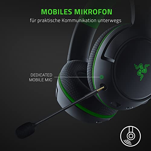 Razer Kaira Pro - Kabellose Gaming Kopfhörer für Xbox Series X / S + Xbox One + PC und Smartphone (Wireless Headset, Bluetooth, 50-mm-Treiber, Superkardioid-Mikrofon) Schwarz-Grün Bild 4