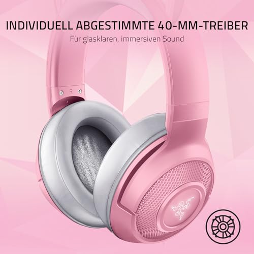 Razer Kraken Kitty BT - Kabelloses Bluetooth Gaming Katzenohren-Headset (Chroma-RGB, Internes Mikrofon, 40mm Treiber, Ohrmuschel-Bedienelemente) Quartz Bild 5