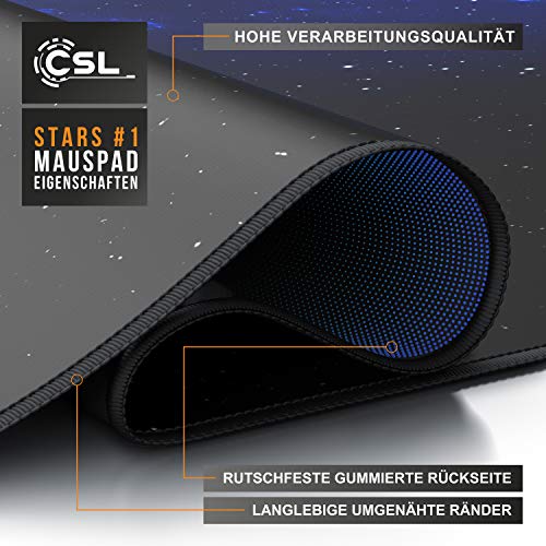 CSL - Übergröße Mauspad Gaming Titanwolf 1200x600mm - XXXL Mousepad groß mit Motiv - Tischunterlage Large Size - verbessert Präzision und Geschwindigkeit - XXL z.B. für Logitech Maus und Tastatur Bild 3