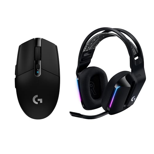 Logitech G305 Lightspeed kabellose Gaming-Maus + Logitech G733 Lightspeed Kabelloses Gaming Headset mit Kopfbügel Bild 1