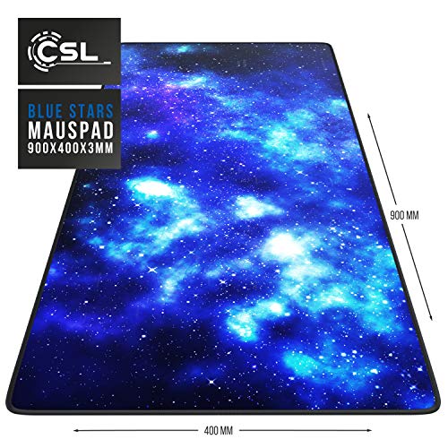 CSL - XXL Mauspad Gaming 900x400 mm - XXL Mousepad groß mit Motiv - Tischunterlage Large Size - verbessert Präzision und Geschwindigkeit - auch für Roccat Razer Logitech Maus und Tastatur Bild 3