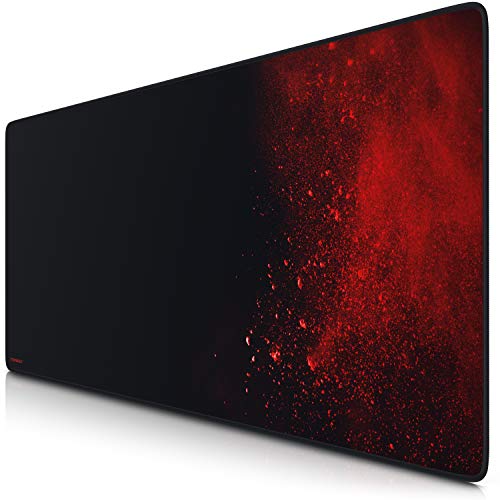 CSL-Computer XXL Speed Gaming Mauspad Titanwolf 900 x 400 mm XXL Mauspad Tischunterlage Große Größe Verbessert Präzision und Geschwindigkeit Waschbar für Microsoft Logitech Maus und Tastatur Bild 1