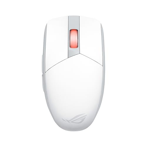 ASUS ROG Strix Impact III Wireless White - leichte beidhändige Gamingmaus ohne Draht 57g, AimPoint 36000 DPI, Trimode-Konnektivität, ROG Omni Receiver Bild 1