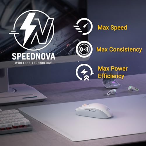 ASUS ROG Strix Impact III Wireless White - leichte beidhändige Gamingmaus ohne Draht 57g, AimPoint 36000 DPI, Trimode-Konnektivität, ROG Omni Receiver Bild 5