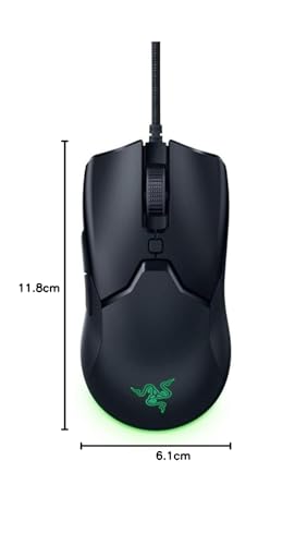 Razer Viper Mini - Kabelgebundene Gaming-Maus für PC/Mac (ultraleicht, 61 g, beidhändig, Speedflex-Kabel, optischer Sensor mit 8.500 DPI, Chroma RGB-Beleuchtung) Schwarz Bild 6