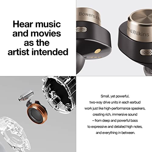 Bowers & Wilkins PI7 True Wireless Noise Cancelling In Ear Kopfhörer mit High Resolution 24-bit Verbindung – Holzkohle, klein, FP42420 Bild 4