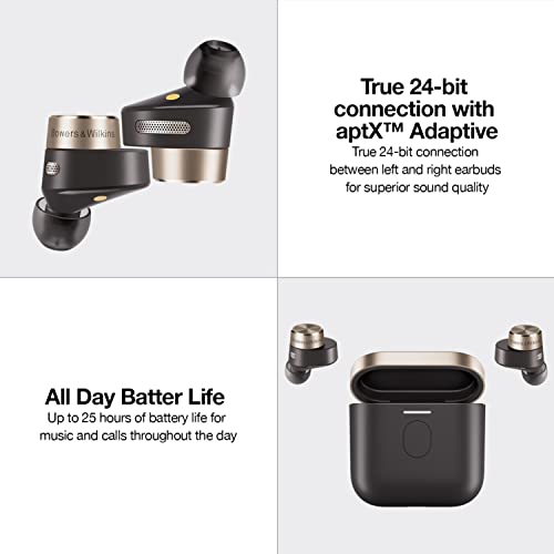 Bowers & Wilkins PI7 True Wireless Noise Cancelling In Ear Kopfhörer mit High Resolution 24-bit Verbindung – Holzkohle, klein, FP42420 Bild 5
