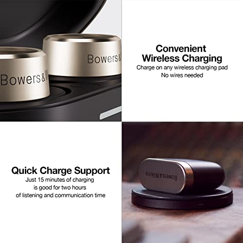 Bowers & Wilkins PI7 True Wireless Noise Cancelling In Ear Kopfhörer mit High Resolution 24-bit Verbindung – Holzkohle, klein, FP42420 Bild 6
