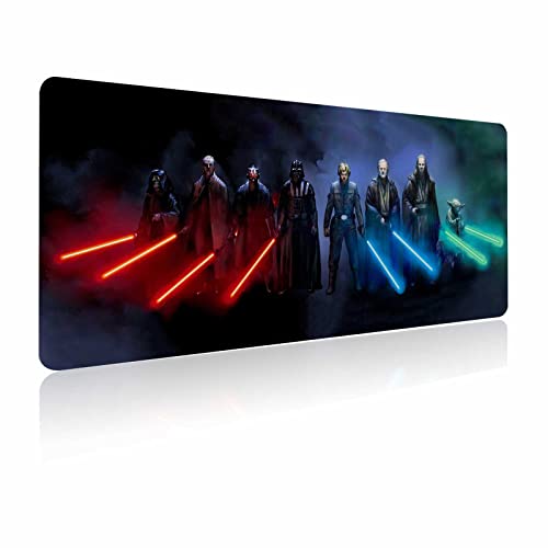 Extra großes Gaming-Mauspad mit Rutschfester Gummiunterseite, genähte Kanten, waschbares Schreibtisch-Pad, tragbare Computer-Tastatur und Mäuse-Kombi-Pads, 70 x 40 cm Bild 1