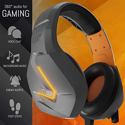 Gaming Headset für PC PS5, PlayStation PS4, Xbox Series X | S, Xbox ONE, Nintendo Switch, Laptop & Google Stadia Stereo-Sound with mit Geräuschunterdrückung Microphone -Hornet RXH-20 Vesuvius Auflage Bild 2