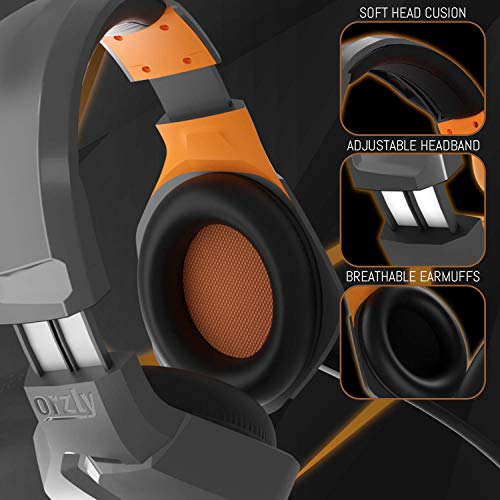 Gaming Headset für PC PS5, PlayStation PS4, Xbox Series X | S, Xbox ONE, Nintendo Switch, Laptop & Google Stadia Stereo-Sound with mit Geräuschunterdrückung Microphone -Hornet RXH-20 Vesuvius Auflage Bild 4