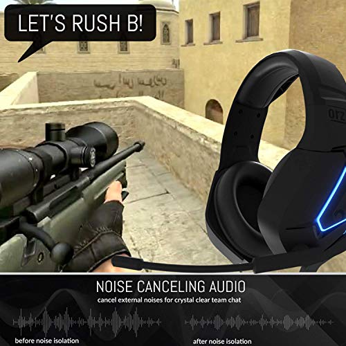 Gaming Headset für PC PS5, PlayStation PS4, Xbox Series X | S, Xbox ONE, Nintendo Switch, Laptop & Google Stadia Stereo-Sound with mit Geräuschunterdrückung Microphone -Hornet RXH-20 Abyss Auflage Bild 5