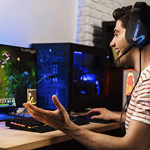 Gaming Headset für PC PS5, PlayStation PS4, Xbox Series X | S, Xbox ONE, Nintendo Switch, Laptop & Google Stadia Stereo-Sound with mit Geräuschunterdrückung Microphone -Hornet RXH-20 Abyss Auflage Bild 6