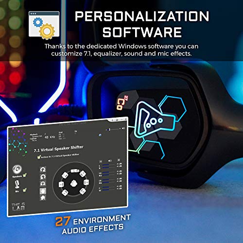 THE G-LAB Korp Cobalt 7.1-7.1 Surround-Sound-Gaming-Kopfhörer - Hochwertiges Audio-Gaming-Headset, RGB-Hintergrundbeleuchtung, Flexibles Mikrofon, Leicht und Komfortabel, Kompatibel mit PC PS4 PS5 Bild 5