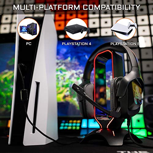 THE G-LAB Korp Cobalt 7.1-7.1 Surround-Sound-Gaming-Kopfhörer - Hochwertiges Audio-Gaming-Headset, RGB-Hintergrundbeleuchtung, Flexibles Mikrofon, Leicht und Komfortabel, Kompatibel mit PC PS4 PS5 Bild 6